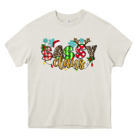 Cream Sassy Claus Heavy Core Tee - texasbilliewilder