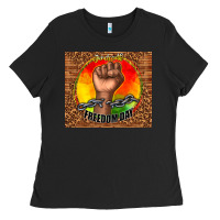 Black juneteenth freedom day Ladies Tee - TumblerDesignByShophia