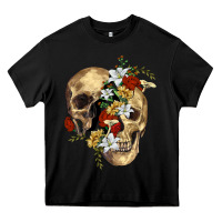 Black nature skull Heavy Core Tee - RanaPortraitStore