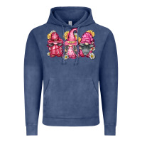 Vintage Denim breast cancer gnomes Vintage Hoodie - FaDigitalArtStudio