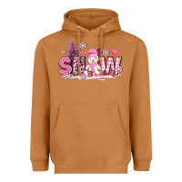 Meerkat pink snowman and snow Heavyweight Hoodie - AdoDesignShop