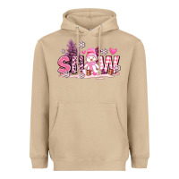 Mushroom pink snowman and snow Heavyweight Hoodie - AdoDesignShop