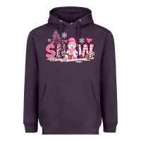 Plum pink snowman and snow Heavyweight Hoodie - AdoDesignShop