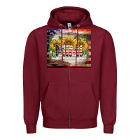 Burgundy patriotic mimi tumbler Zipper Hoodie - BarkalooDesign