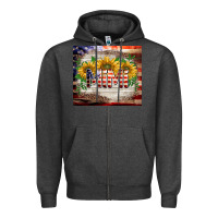 Charcoal Heather patriotic mimi tumbler Zipper Hoodie - BarkalooDesign
