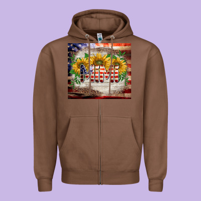 Patriotic Mimi Tumbler Zipper Hoodie Designed By Barkaloodesign