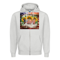 Dove Grey patriotic mimi tumbler Zipper Hoodie - BarkalooDesign