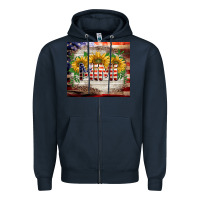 Navy patriotic mimi tumbler Zipper Hoodie - BarkalooDesign