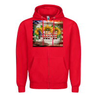 Red patriotic mimi tumbler Zipper Hoodie - BarkalooDesign