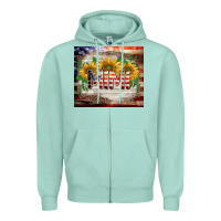 Seafoam patriotic mimi tumbler Zipper Hoodie - BarkalooDesign