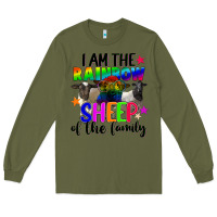 Army Green I am the rainbow sheep of the family Long Sleeve Tee - FaDigitalArtStudio