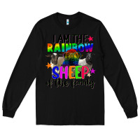 Black I am the rainbow sheep of the family Long Sleeve Tee - FaDigitalArtStudio