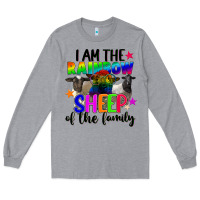 Heather Grey I am the rainbow sheep of the family Long Sleeve Tee - FaDigitalArtStudio