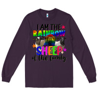 Plum I am the rainbow sheep of the family Long Sleeve Tee - FaDigitalArtStudio