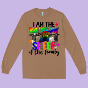 I Am The Rainbow Sheep Of The Family Long Sleeve Tee Designed By Fadigitalartstudio