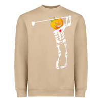 Mushroom Golf Skeleton Pumpkin Halloween Shirt Heavyweight Sweatshirt - maiPhamDesign