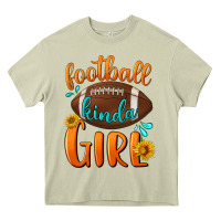Mossy Football kinda Girl Heavy Core Tee - NancyCooperArtShop