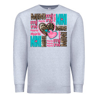 Heather Grey mini mini mini with hearts Premium Sweatshirt - AdoDesignShop