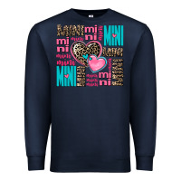 Navy mini mini mini with hearts Premium Sweatshirt - AdoDesignShop
