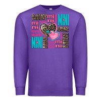 Purple mini mini mini with hearts Premium Sweatshirt - AdoDesignShop