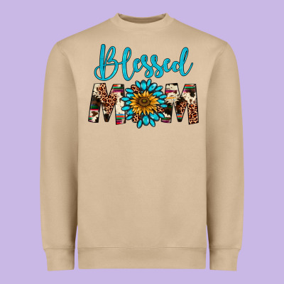 Blessed Mom Heavyweight Sweatshirt Designed By Artiststas