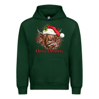 Forest Green mooey christmas cow Urban Hoodie - JahusDesignShop