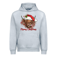Heather Grey mooey christmas cow Urban Hoodie - JahusDesignShop