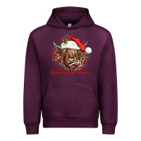 Mauve Wine mooey christmas cow Urban Hoodie - JahusDesignShop