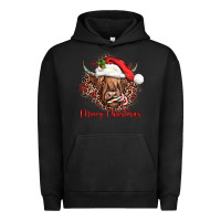 Pigment Black mooey christmas cow Urban Hoodie - JahusDesignShop