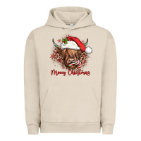 Pigment French Oak mooey christmas cow Urban Hoodie - JahusDesignShop