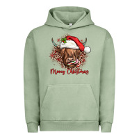 Pigment Oil Green mooey christmas cow Urban Hoodie - JahusDesignShop