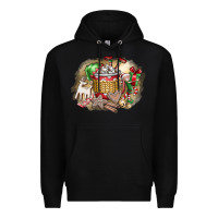 Black Christmas Elf Premium Hoodie - CowhideDigitalArt