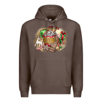 Coffee Christmas Elf Premium Hoodie - CowhideDigitalArt