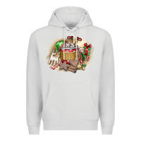 Dove Grey Christmas Elf Premium Hoodie - CowhideDigitalArt