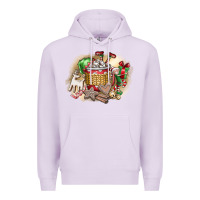 Lilac Christmas Elf Premium Hoodie - CowhideDigitalArt
