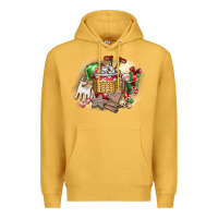 Mustard Christmas Elf Premium Hoodie - CowhideDigitalArt