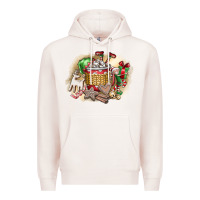 Pale Pink Christmas Elf Premium Hoodie - CowhideDigitalArt