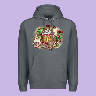 Christmas Elf Premium Hoodie Designed By Cowhidedigitalart