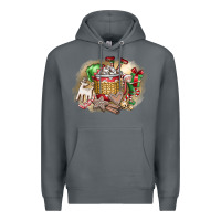 Rock Christmas Elf Premium Hoodie - CowhideDigitalArt