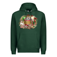 Sports Green Christmas Elf Premium Hoodie - CowhideDigitalArt