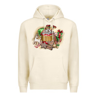 Tofu Christmas Elf Premium Hoodie - CowhideDigitalArt