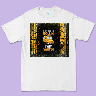 They See Me Rollin' They Waitin' School Bus Premium Tee Designed By Tumblerdesignbyshophia