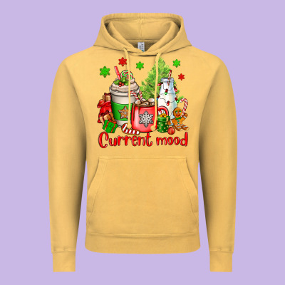 Current Mood Christmas Vintage Hoodie Designed By Oliviacreatesart
