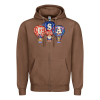 Chestnut usa air balloon gnomies Zipper Hoodie - BarkalooDesign