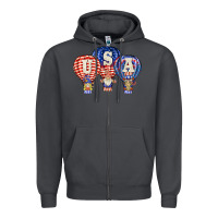 Smoke usa air balloon gnomies Zipper Hoodie - BarkalooDesign