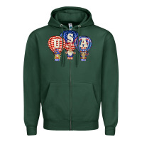 Usa Air Balloon Gnomies Zipper Hoodie | Teevron