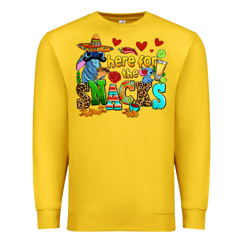 Here For The Snacks Premium Sweatshirt by AdoDesignShop | Teevron