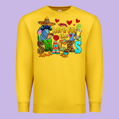 Here For The Snacks Premium Sweatshirt Designed By Adodesignshop