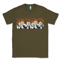 Army Green cowhide leopard daisies Classic Tee - TumblerDesignByShophia