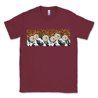 Burgundy cowhide leopard daisies Classic Tee - TumblerDesignByShophia